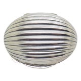 Vintage Italian Handmade Genuine Silver Oval Shaped Pill / Snuff/ Trinket Box, Made in Florence (Firenze, Tuscany) For Sale