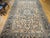 Salmon Vintage Persian Heriz Rug, Hand-Knotted Wool, Geometric Medallion Pattern,Tan & Navy, 9x13 For Sale - Image 8 of 18