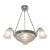 Petitot French Art Deco Chandelier 1930s - Stepped Chevron Geometric Glass For Sale