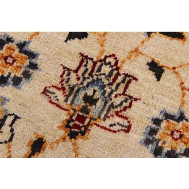 1990s Boho Chic 1990s Vintage Floral Ziegler Kafkaz Wool Rug - 2′ × 2′11″ For Sale In New York - Image 6 of 9