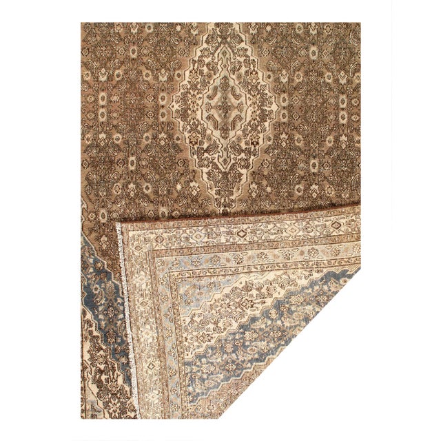 Traditional Pasargad DC Rust Handmade Antique Mahal Rug For Sale - Image 3 of 4