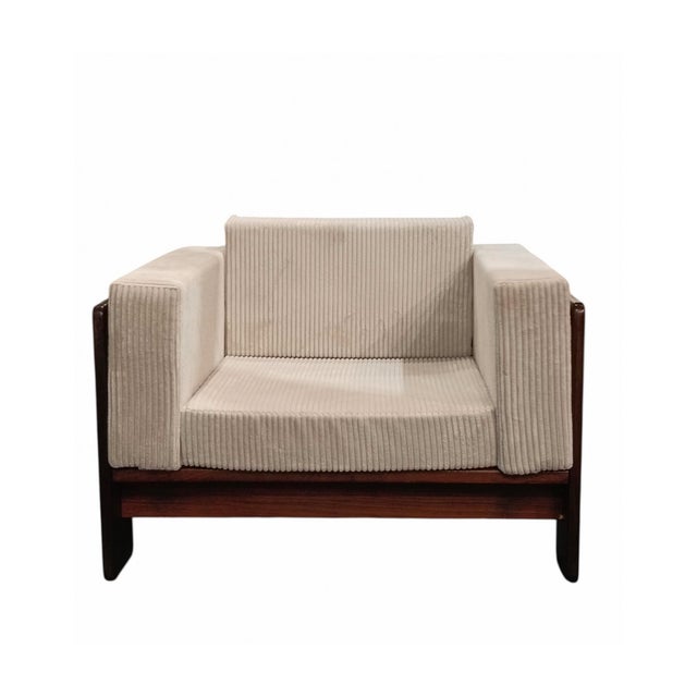 An elegant pair of Bastiano club/lounge chairs, designed by the iconic Italian design duo Afra & Tobia Scarpa for Knoll,...