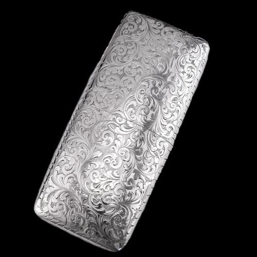 Victorian Sterling Silver Cigar Cheroot Case by Nathaniel Mills, 1842 For Sale - Image 14 of 18