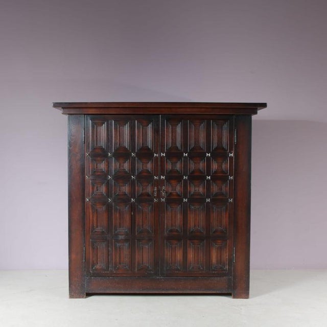 1960s Brutalist Highboard Cabinet from Spain, 1960s For Sale - Image 5 of 14