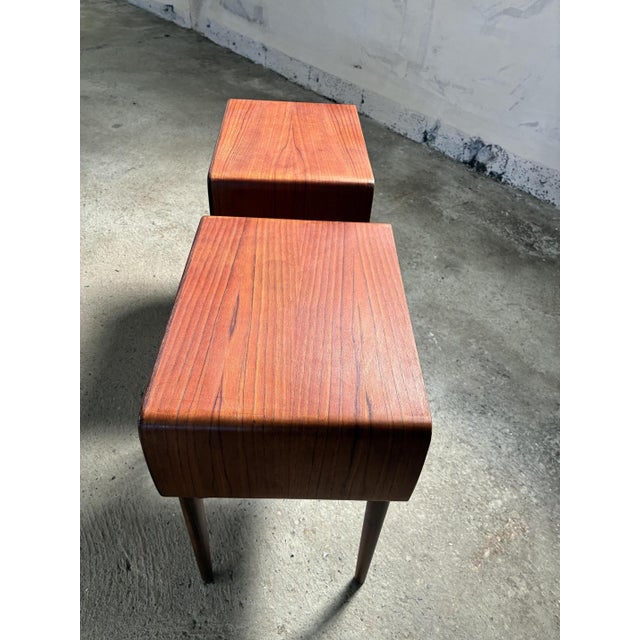 Wood Bedside Tables by Johannes Andersen, 1950s, Set of 2 For Sale - Image 7 of 13