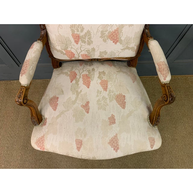 French Carved Walnut Armchairs, 1910, Set of 2 For Sale - Image 15 of 17