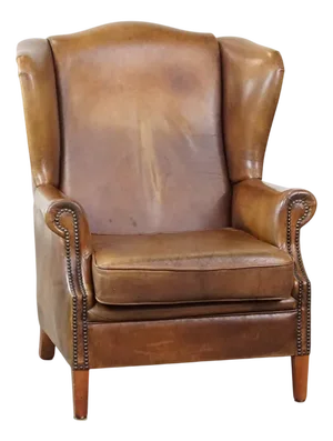 Sheep Leather Wing Chair