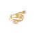 Gold Trio Pearl Harmony Gold Adjustable Ring, Size 8 For Sale - Image 8 of 8