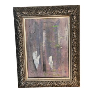 Original Contemporary Abstract Mini Meditative Painting Framed For Sale