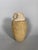 Ancient Egyptian Canopic Vase, Late Period (711-332 BC), terracotta body surmounted by a stone stopper depicting Amset as...