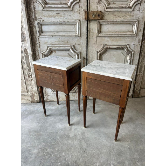 Louis XVI Bedside Tables, 1970s, Set of 2 For Sale - Image 3 of 9