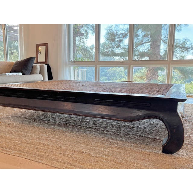 Wood Large Antique Chinese Elm Kang Platform Coffee Table / Opium Bed For Sale - Image 7 of 7