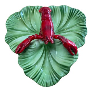 Majolica Lobster Dish For Sale