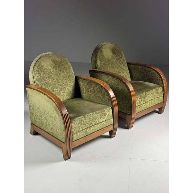 French Art Deco Club Chairs, 1930s, Set of 2 For Sale - Image 12 of 18