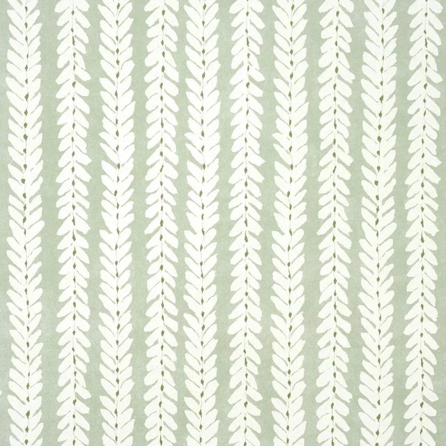 Schumacher x Veere Greeney Woodperry Wallpaper In Celadon For Sale