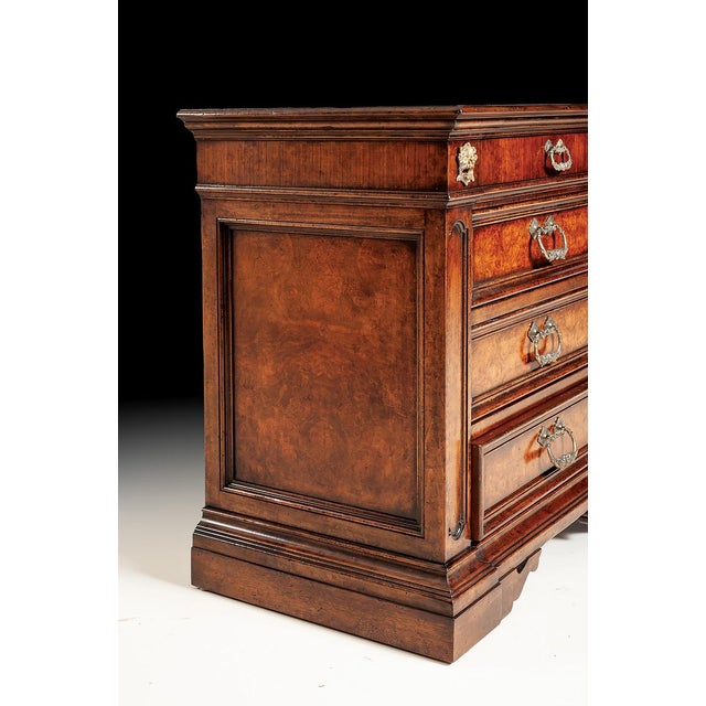 Italian Walnut Burl Four-Drawer Nightstand For Sale - Image 4 of 5