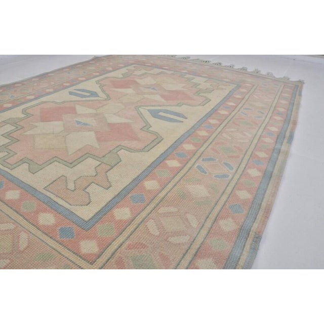 Off-white Authentic Vintage Floor Rug For Sale - Image 8 of 10