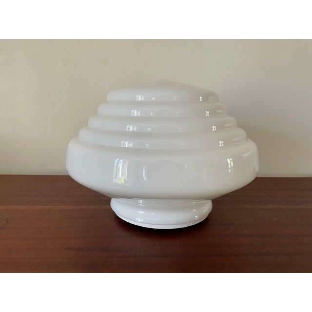 White Opaline Globe Table Lamp, 1980s For Sale - Image 8 of 8