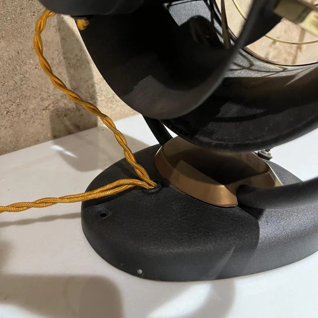 Black 1940s Vintage Vornado Antique Electric Powerful Metal Desk Fan For Sale - Image 8 of 12