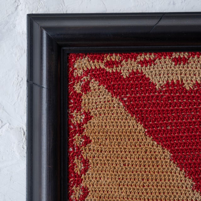 Red "God Bless America" Patriotic Embroideries, c.1920 For Sale - Image 8 of 12