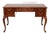 1970s Queen Anne Mahogany Writing Desk on Pad Feet W/Ball and Claw Chair For Sale