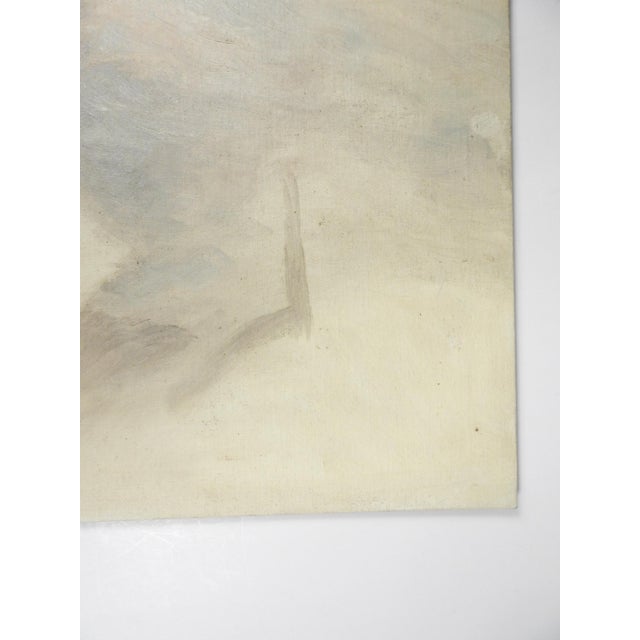 Mid 20th Century Snow Covered Mountain Painting For Sale - Image 4 of 7