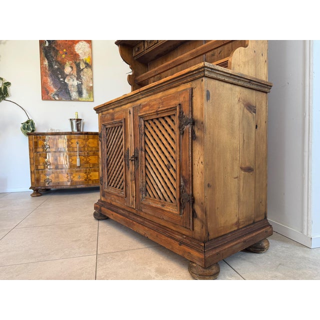 Brown Biedermeier Farmhouse Cupboard in Wood For Sale - Image 8 of 12