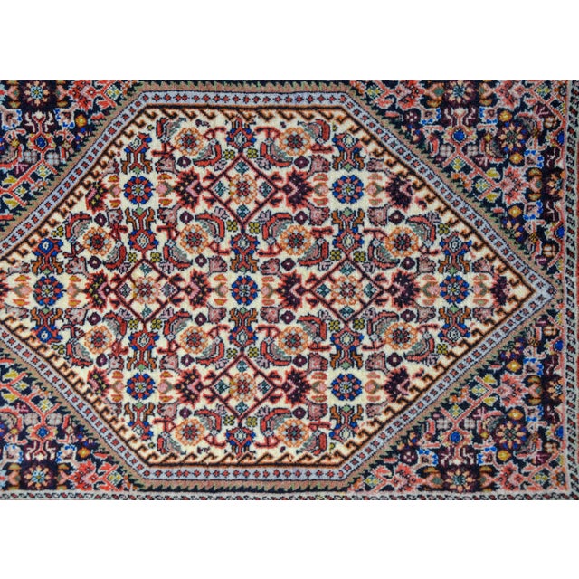 Shabby Chic Vintage Persian Bidjar Rug For Sale - Image 3 of 12