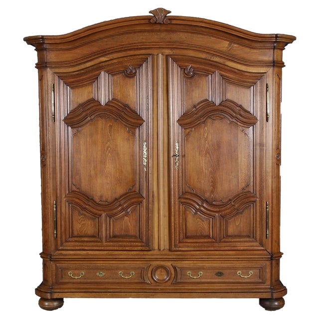 Baroque Wardrobe in Oak, 1750s For Sale