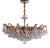 Antique Palwa Brass Lead Crystal Chandelier from Palwa, 1950s For Sale