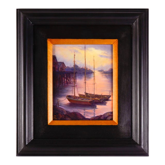 Dirk Foslien Monterey Bay Maritime Oil Painting, Framed For Sale