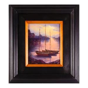 Dirk Foslien Monterey Bay Maritime Oil Painting, Framed