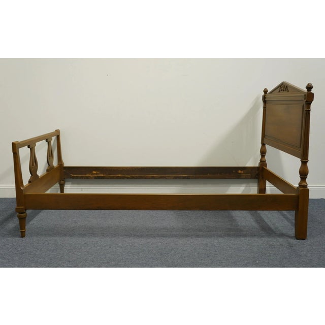Davis Cabinet Co. Italian Neoclassical Tuscan Style Twin Size Bed 473 - Chambord Walnut Finish For Sale In Kansas City - Image 6 of 10