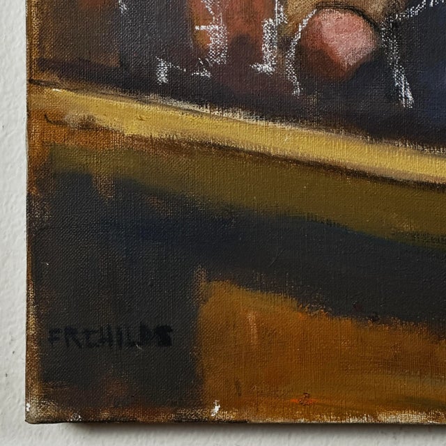 Modern Frederick Childs - Modernist “At the Circus”, Signed (C.1950, Oil on Canvas) For Sale - Image 3 of 7