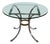 Maison Jansen Style Glass Top Center or Dining Table With Metal Pedestal Base For Sale