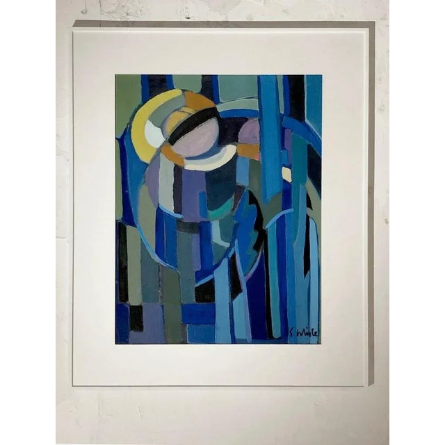 E. Whisle, Composition, 1960s, Gouache on Paper, Framed For Sale - Image 13 of 13