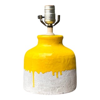 Vintage MCM Glazed Ceramic Lamp For Sale