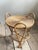 1970s Vintage Sculptural Two-Tier Rattan Side Table with Loop Handles, Japan, 1970s For Sale - Image 5 of 7