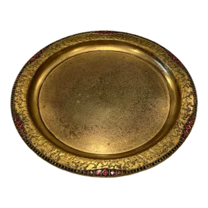 Early 20th Century Louis Comfort Tiffany Furnaces New York Bronze Doré and Enamel Tray