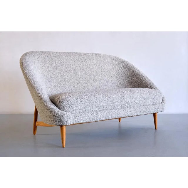 Mid-Century Modern Dutch Model 115 Sofa in Dedar Bouclé and Bech by Theo Ruth for Artifort, 1958 For Sale - Image 3 of 12