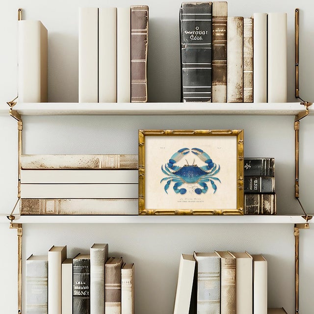 This is our framed blue crab print from our vintage "Les Animaux Marins" series. Please note there are 6 images in this...