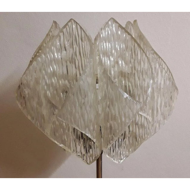 Metal Vintage Floor Lamp with Black Metal Foot, 1970s For Sale - Image 7 of 9