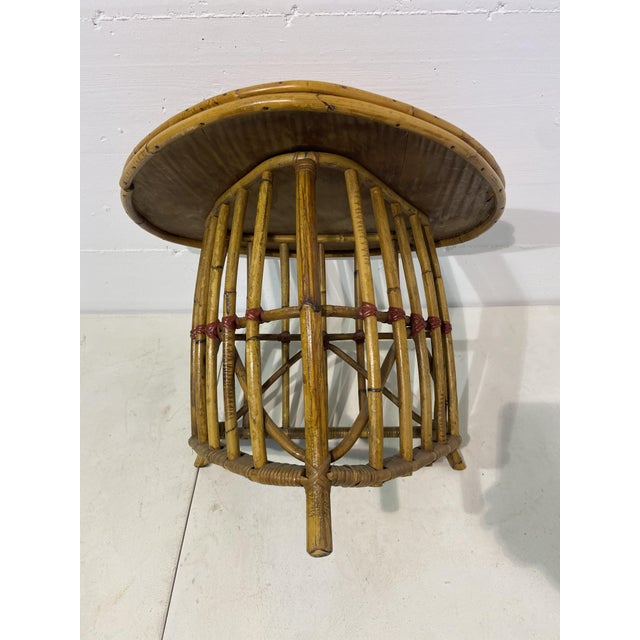 Brown Bamboo Coffee Table, 1956 For Sale - Image 8 of 12