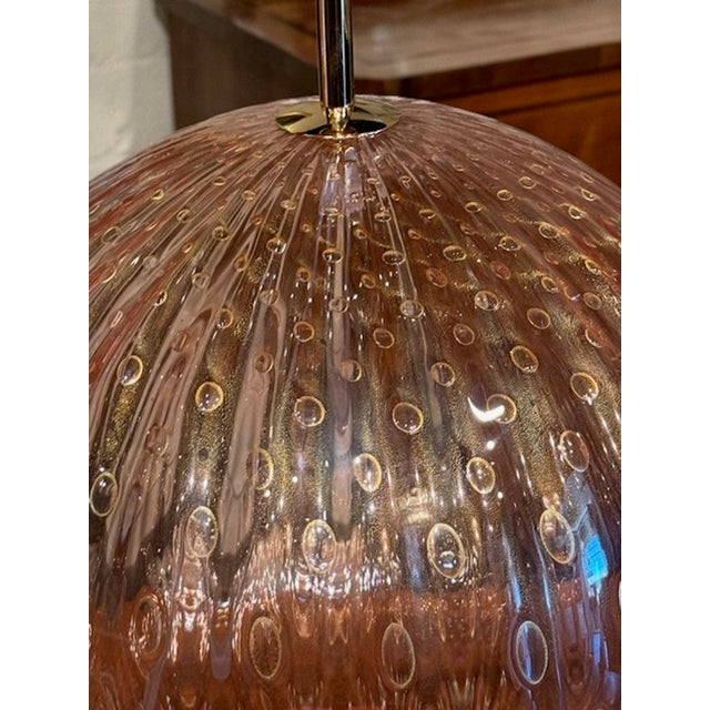 Pair of Murano Globe Lamps For Sale - Image 4 of 6