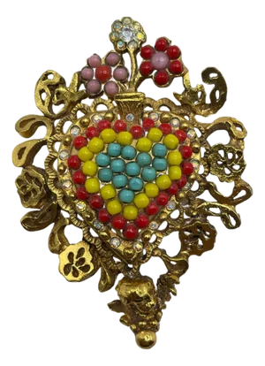Christian Lacroix Vintage Gold Toned Brooch