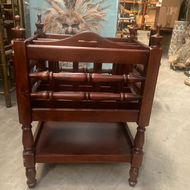 1970s Wooden Magazine Holder For Sale - Image 9 of 10