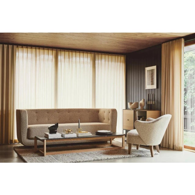 Blue Blue and Natural Oak Raf Simons Vidar 3 Vilhelm Sofa by Lassen For Sale - Image 8 of 9