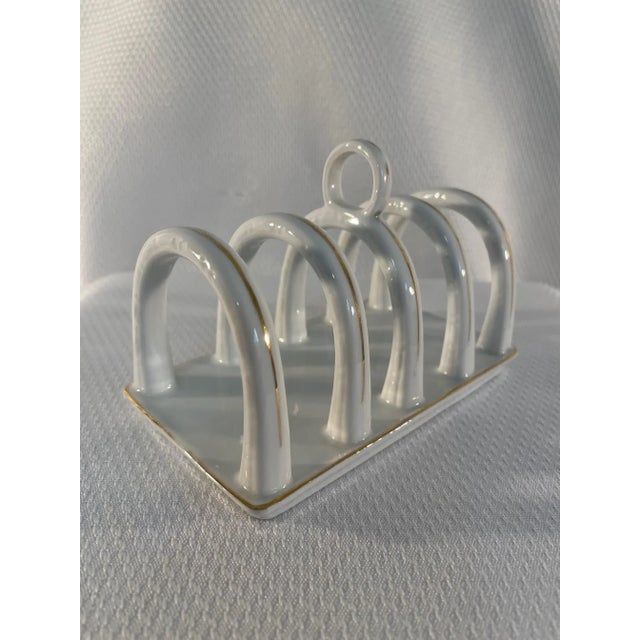 English Vintage White Ironstone Toast Rack For Sale - Image 12 of 12