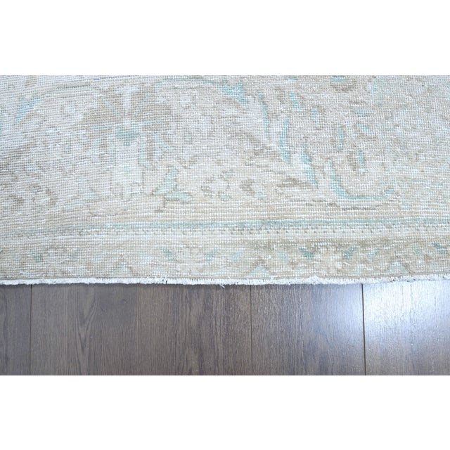 1970s Vintage Persian Handmade Wool Cotton Light Gray Area Rug For Sale - Image 10 of 11