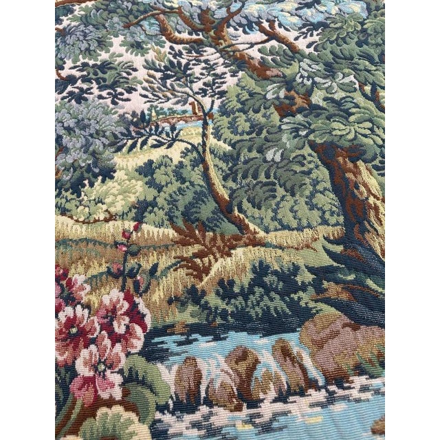 Vintage French Aubusson Jacquard Tapestry, 1960s For Sale - Image 10 of 18